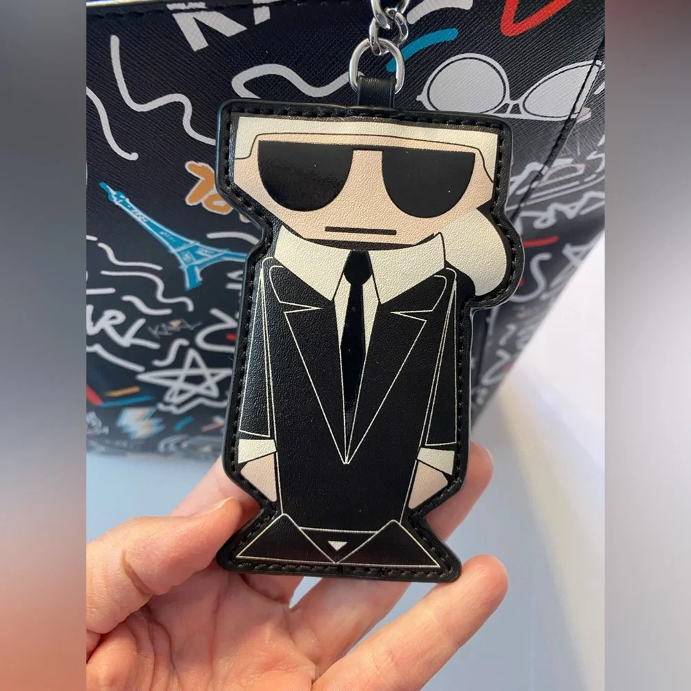 Karl Lagerfeld Black Graphic Tote Bag  NWT - Picture 5 of 9